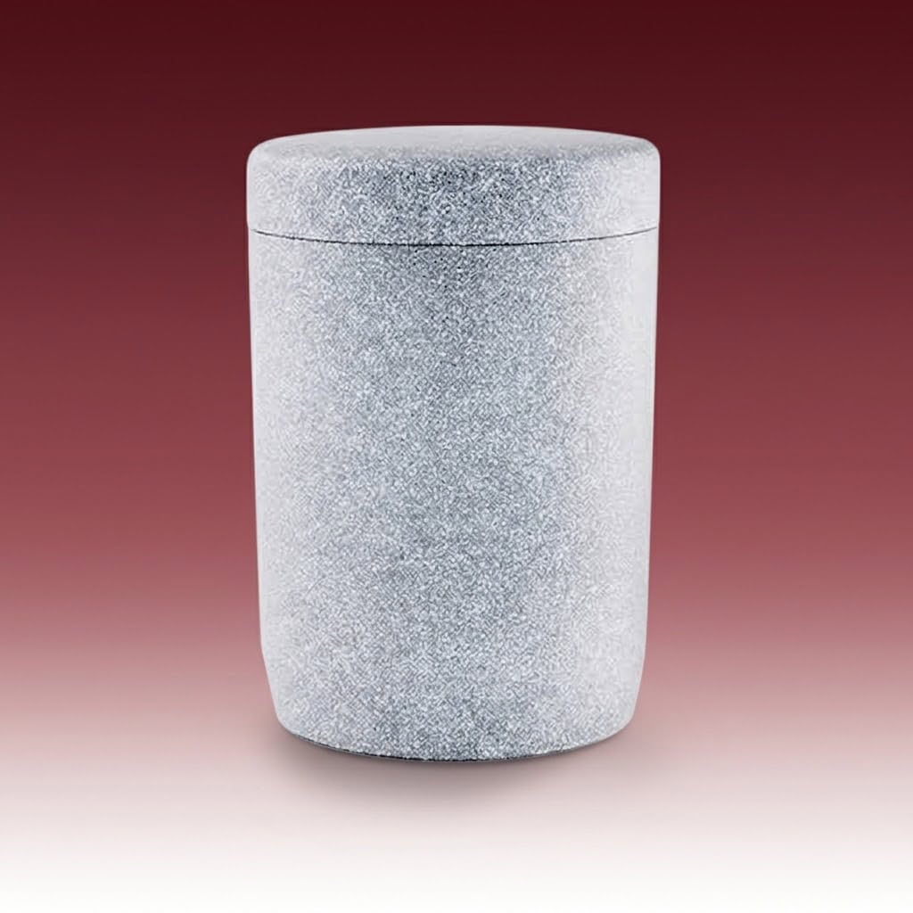 Wasserurne 1080-2 – silbergraue Urne mit körniger Oberfläche
